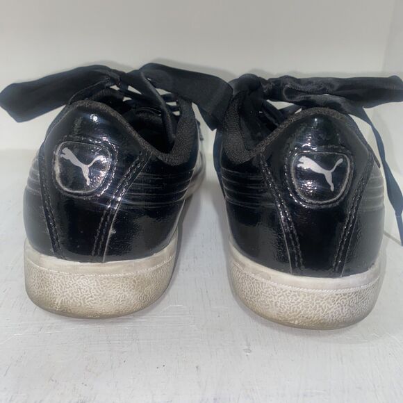 Puma Women’s Shoes Size 7.5 Shiny Patent Leather Casual Fashion Ribbon Laces - Picture 3 of 9